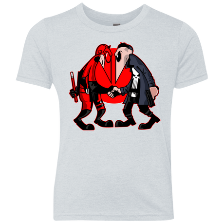 T-Shirts Heather White / YXS Hero vs Antihero Youth Triblend T-Shirt