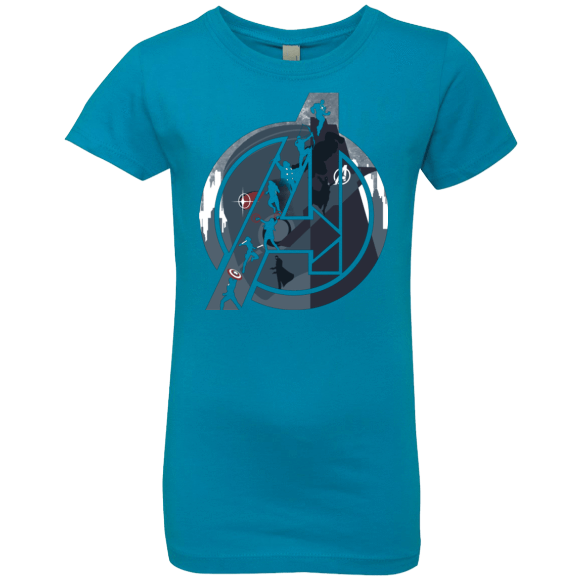 T-Shirts Turquoise / YXS Heroes Assemble Girls Premium T-Shirt