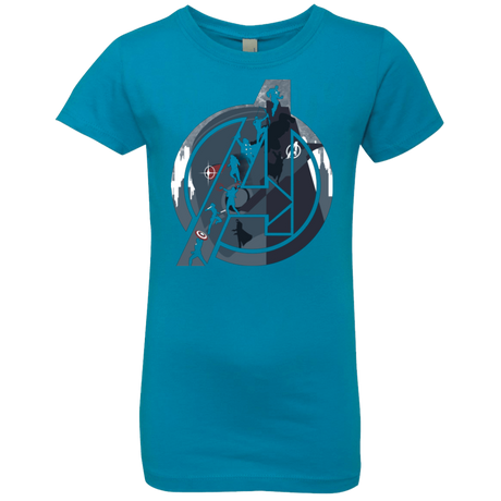 T-Shirts Turquoise / YXS Heroes Assemble Girls Premium T-Shirt