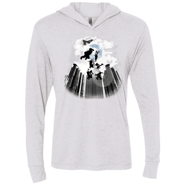 T-Shirts Heather White / X-Small Heroes Assemble!! Triblend Long Sleeve Hoodie Tee