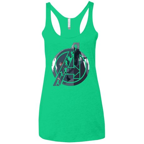 T-Shirts Envy / X-Small Heroes Assemble Women's Triblend Racerback Tank