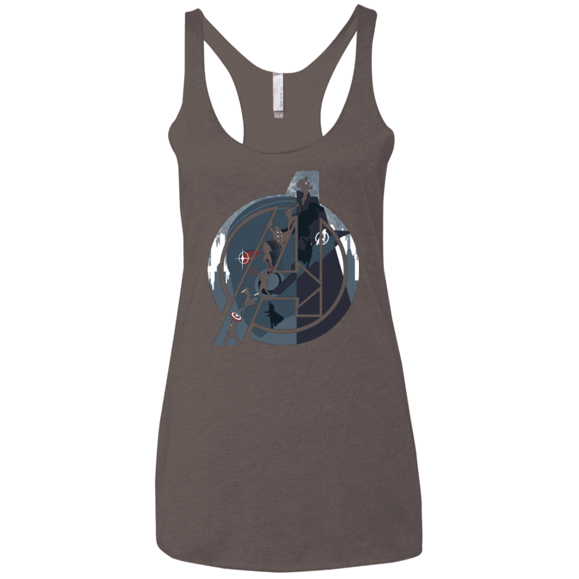 T-Shirts Macchiato / X-Small Heroes Assemble Women's Triblend Racerback Tank