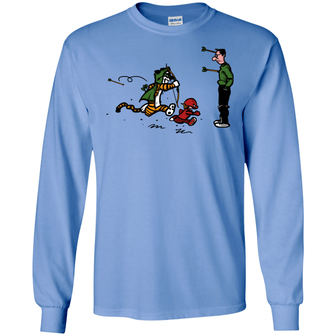 T-Shirts Carolina Blue / S Heroes At Work Men's Long Sleeve T-Shirt