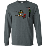 T-Shirts Dark Heather / S Heroes At Work Men's Long Sleeve T-Shirt