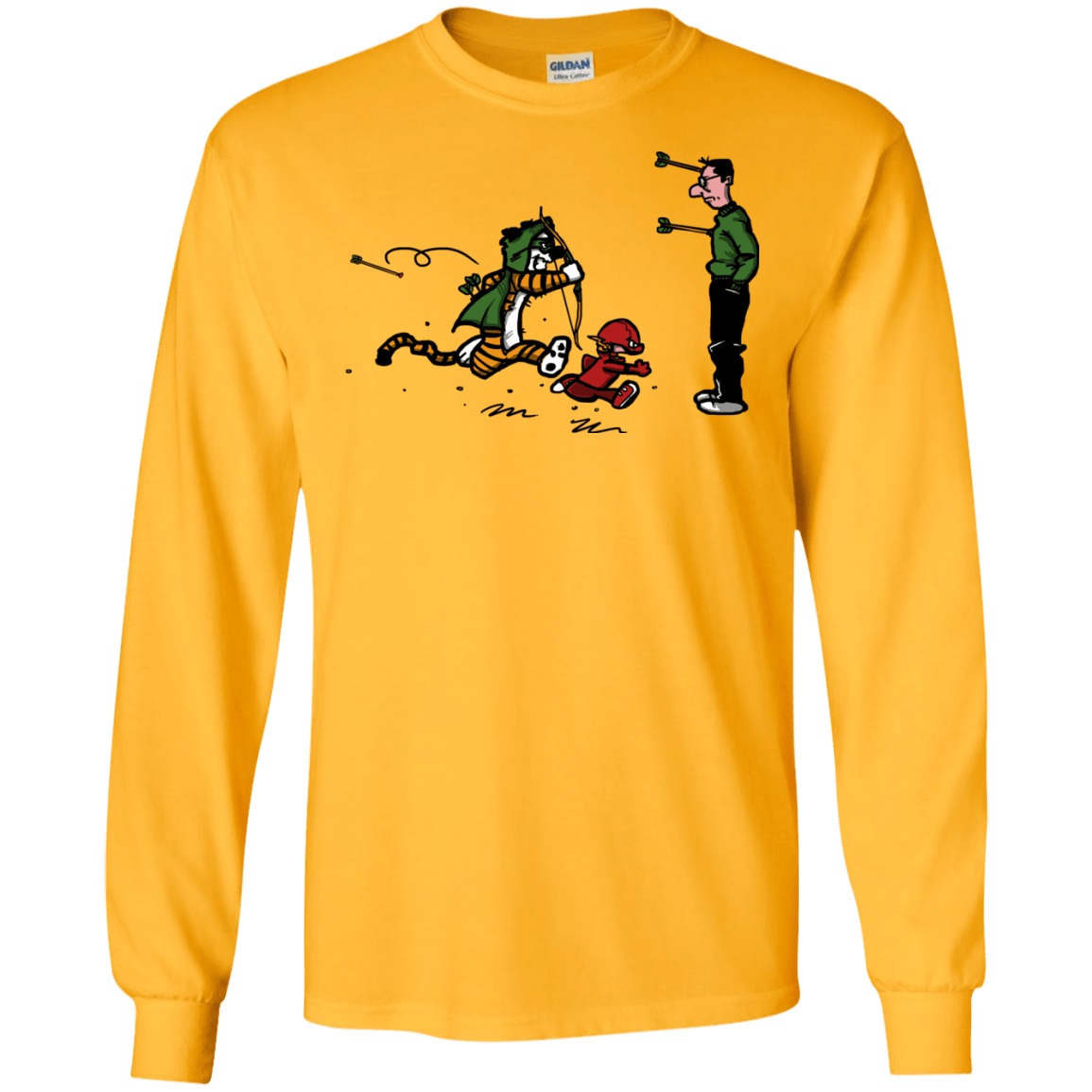 T-Shirts Gold / S Heroes At Work Men's Long Sleeve T-Shirt