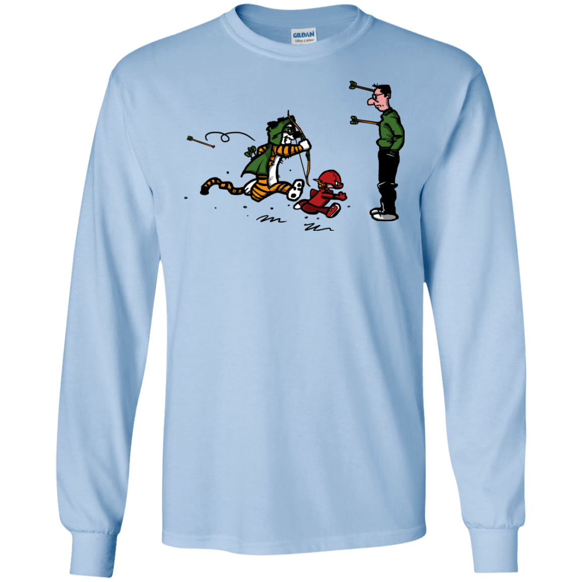 T-Shirts Light Blue / S Heroes At Work Men's Long Sleeve T-Shirt