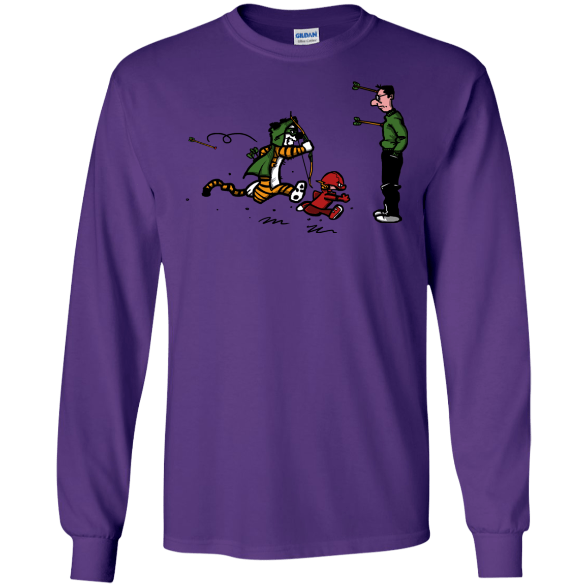 T-Shirts Purple / S Heroes At Work Men's Long Sleeve T-Shirt