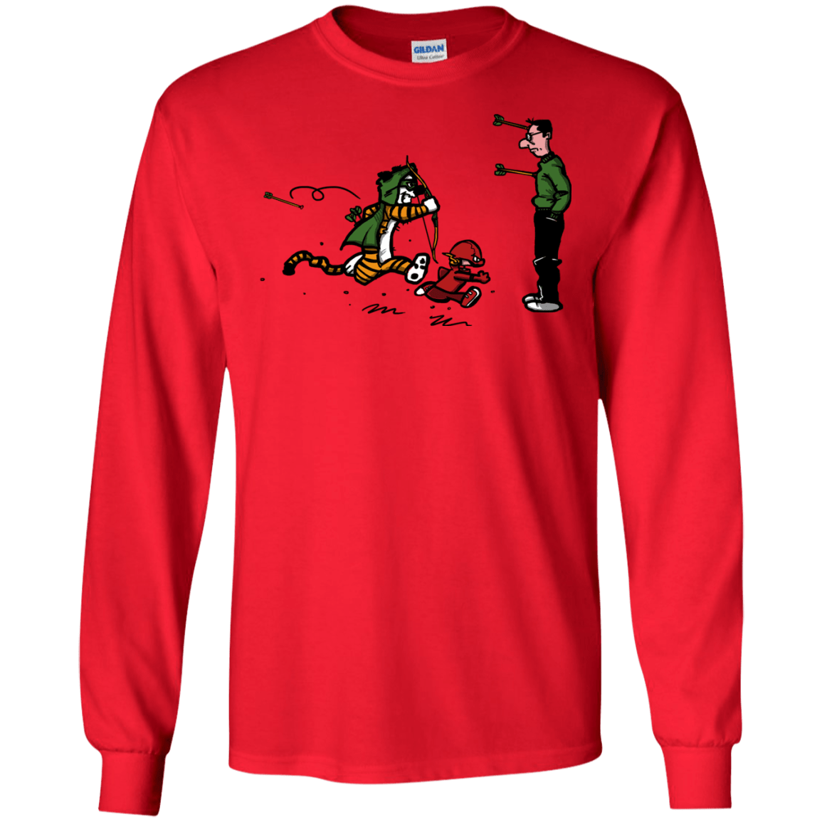 T-Shirts Red / S Heroes At Work Men's Long Sleeve T-Shirt