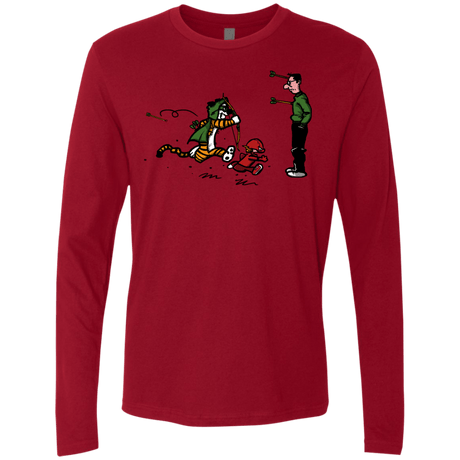 T-Shirts Cardinal / S Heroes At Work Men's Premium Long Sleeve