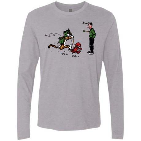 T-Shirts Heather Grey / S Heroes At Work Men's Premium Long Sleeve