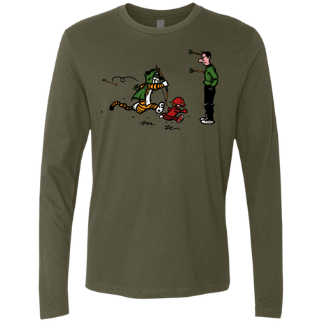 T-Shirts Military Green / S Heroes At Work Men's Premium Long Sleeve