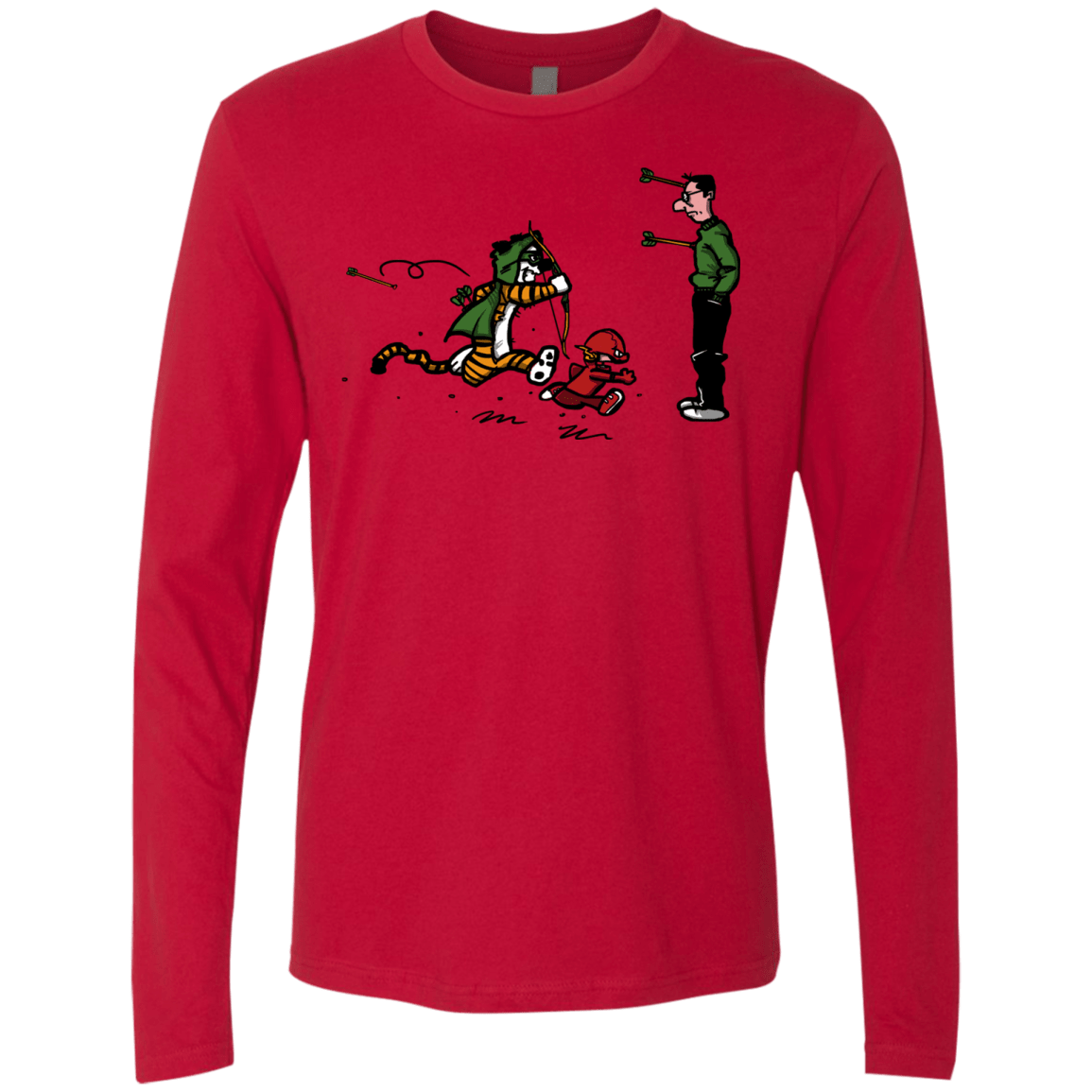T-Shirts Red / S Heroes At Work Men's Premium Long Sleeve