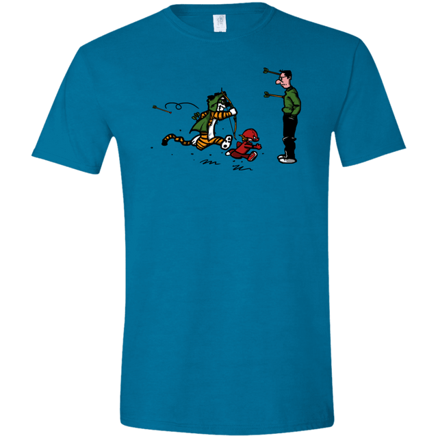 T-Shirts Antique Sapphire / S Heroes At Work Men's Semi-Fitted Softstyle