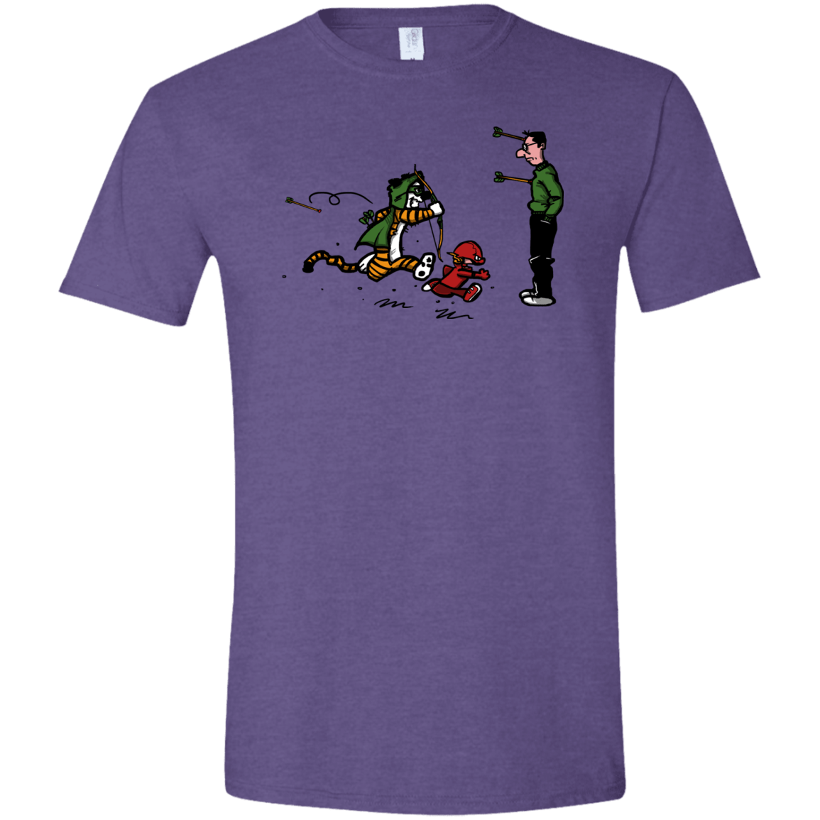 T-Shirts Heather Purple / S Heroes At Work Men's Semi-Fitted Softstyle