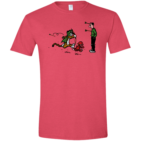 T-Shirts Heather Red / S Heroes At Work Men's Semi-Fitted Softstyle