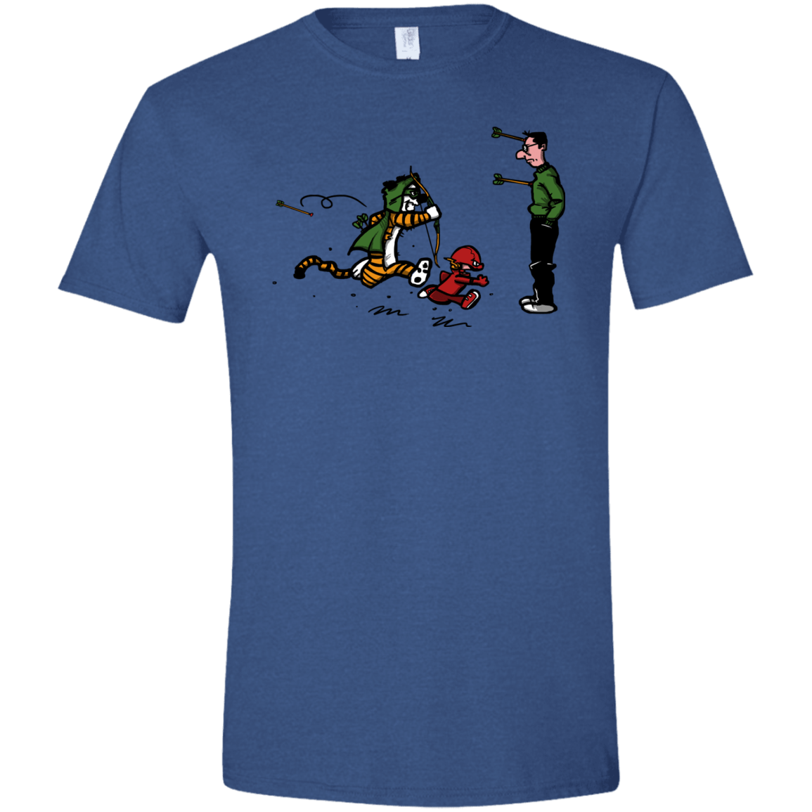 T-Shirts Heather Royal / X-Small Heroes At Work Men's Semi-Fitted Softstyle