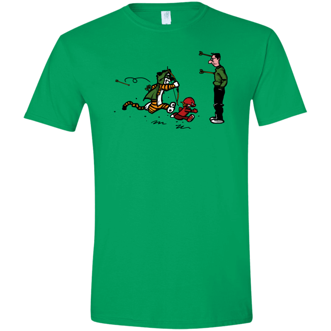 T-Shirts Irish Green / S Heroes At Work Men's Semi-Fitted Softstyle