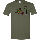 T-Shirts Military Green / S Heroes At Work Men's Semi-Fitted Softstyle