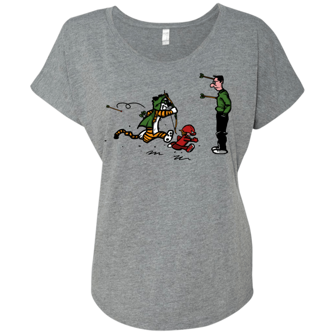 T-Shirts Premium Heather / X-Small Heroes At Work Triblend Dolman Sleeve