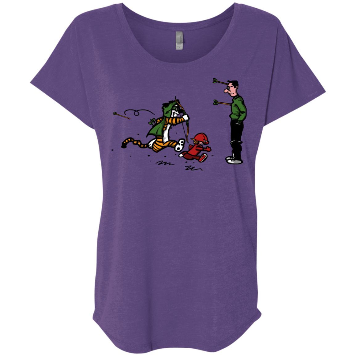 T-Shirts Purple Rush / X-Small Heroes At Work Triblend Dolman Sleeve