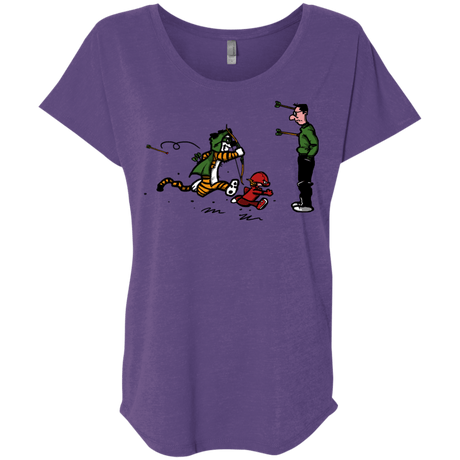 T-Shirts Purple Rush / X-Small Heroes At Work Triblend Dolman Sleeve