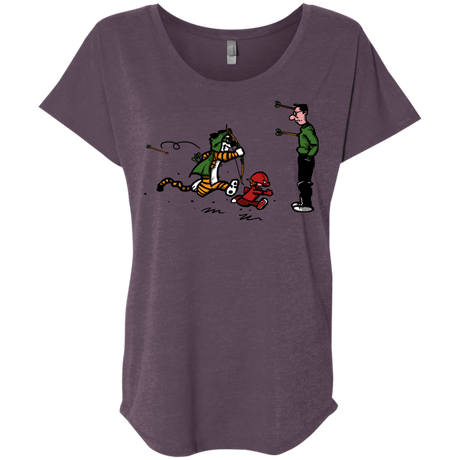 T-Shirts Vintage Purple / X-Small Heroes At Work Triblend Dolman Sleeve