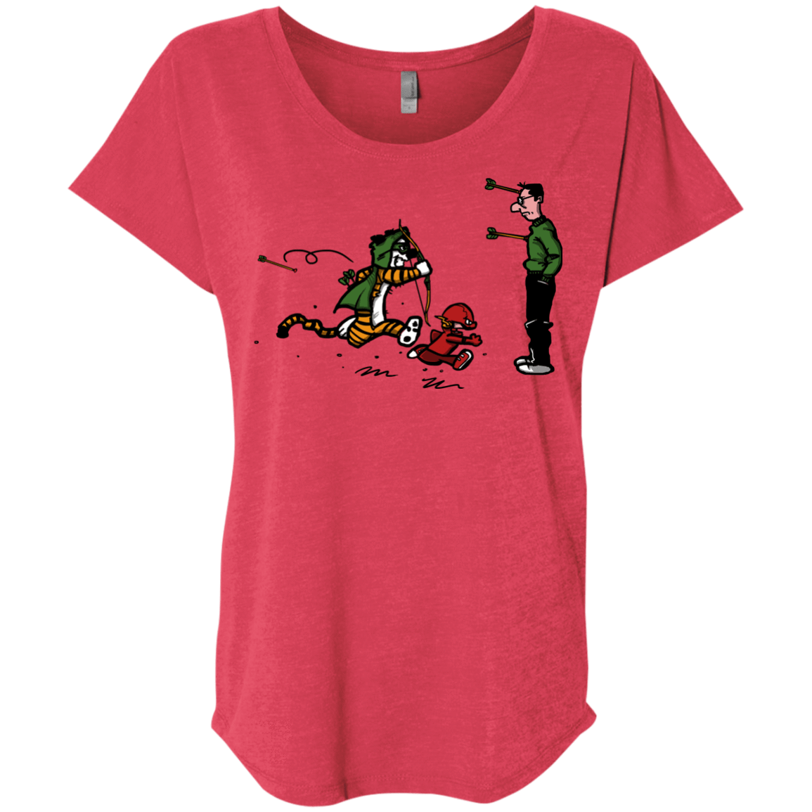 T-Shirts Vintage Red / X-Small Heroes At Work Triblend Dolman Sleeve