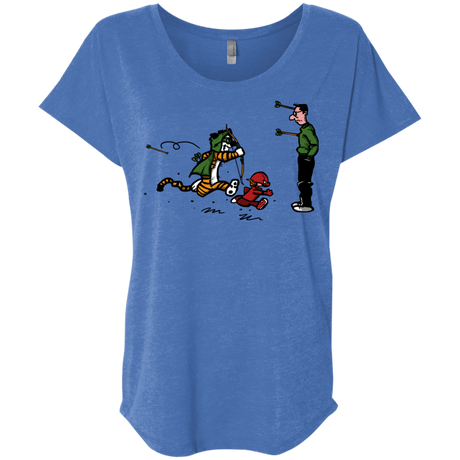 T-Shirts Vintage Royal / X-Small Heroes At Work Triblend Dolman Sleeve