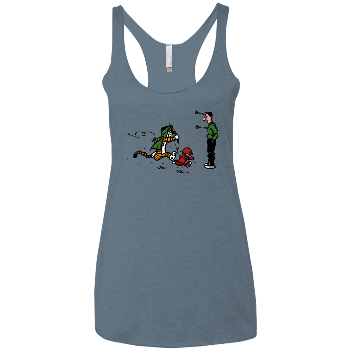 T-Shirts Indigo / X-Small Heroes At Work Women's Triblend Racerback Tank