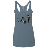 T-Shirts Indigo / X-Small Heroes At Work Women's Triblend Racerback Tank