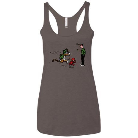 T-Shirts Macchiato / X-Small Heroes At Work Women's Triblend Racerback Tank