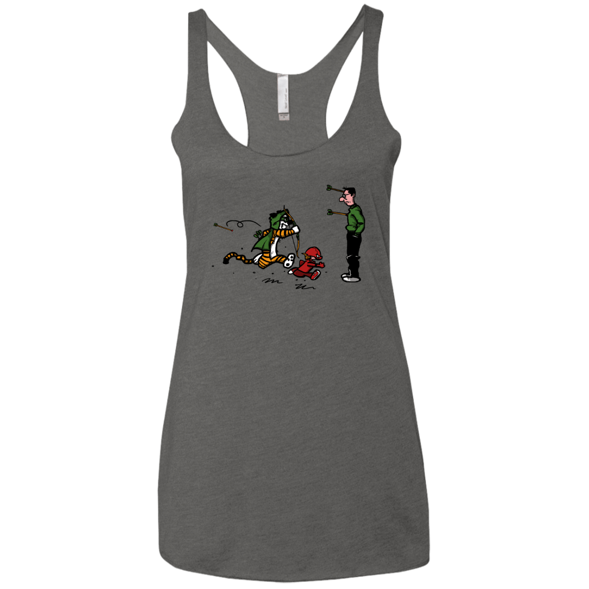 T-Shirts Premium Heather / X-Small Heroes At Work Women's Triblend Racerback Tank