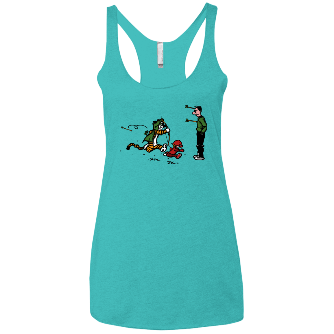 T-Shirts Tahiti Blue / X-Small Heroes At Work Women's Triblend Racerback Tank