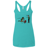 T-Shirts Tahiti Blue / X-Small Heroes At Work Women's Triblend Racerback Tank