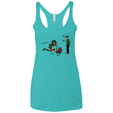 T-Shirts Tahiti Blue / X-Small Heroes At Work Women's Triblend Racerback Tank