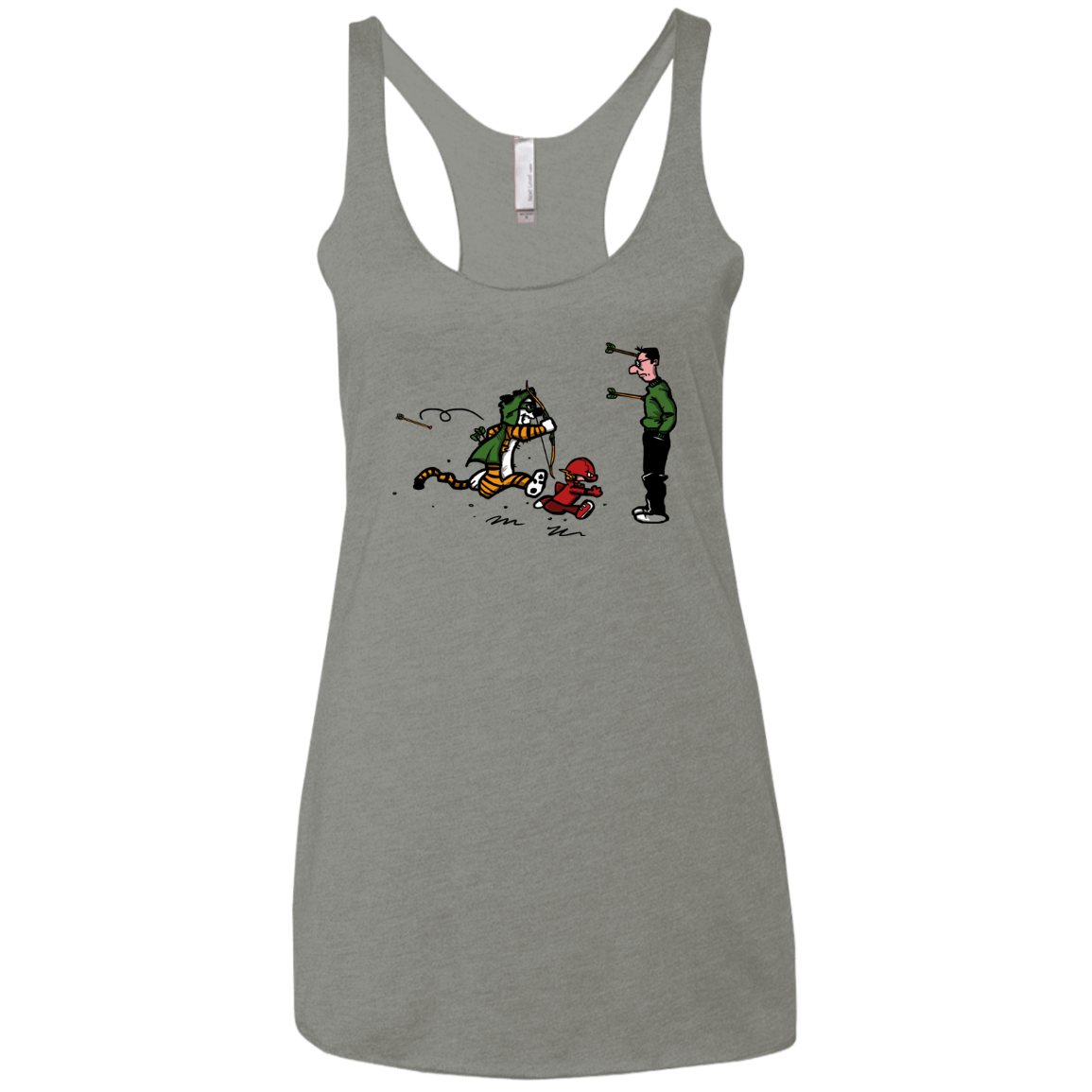 T-Shirts Venetian Grey / X-Small Heroes At Work Women's Triblend Racerback Tank