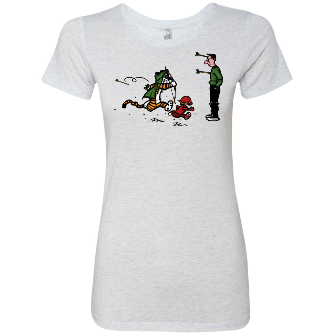 T-Shirts Heather White / S Heroes At Work Women's Triblend T-Shirt