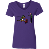 T-Shirts Purple / S Heroes At Work Women's V-Neck T-Shirt