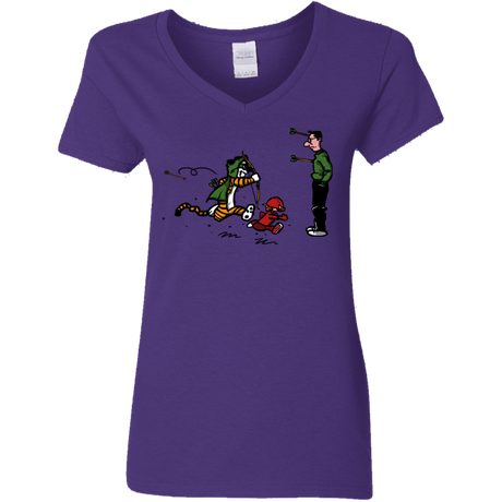 T-Shirts Purple / S Heroes At Work Women's V-Neck T-Shirt