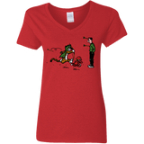 T-Shirts Red / S Heroes At Work Women's V-Neck T-Shirt
