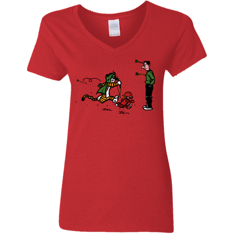 T-Shirts Red / S Heroes At Work Women's V-Neck T-Shirt