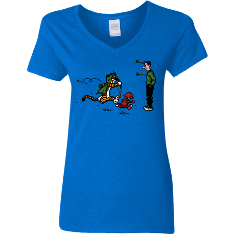 T-Shirts Royal / S Heroes At Work Women's V-Neck T-Shirt