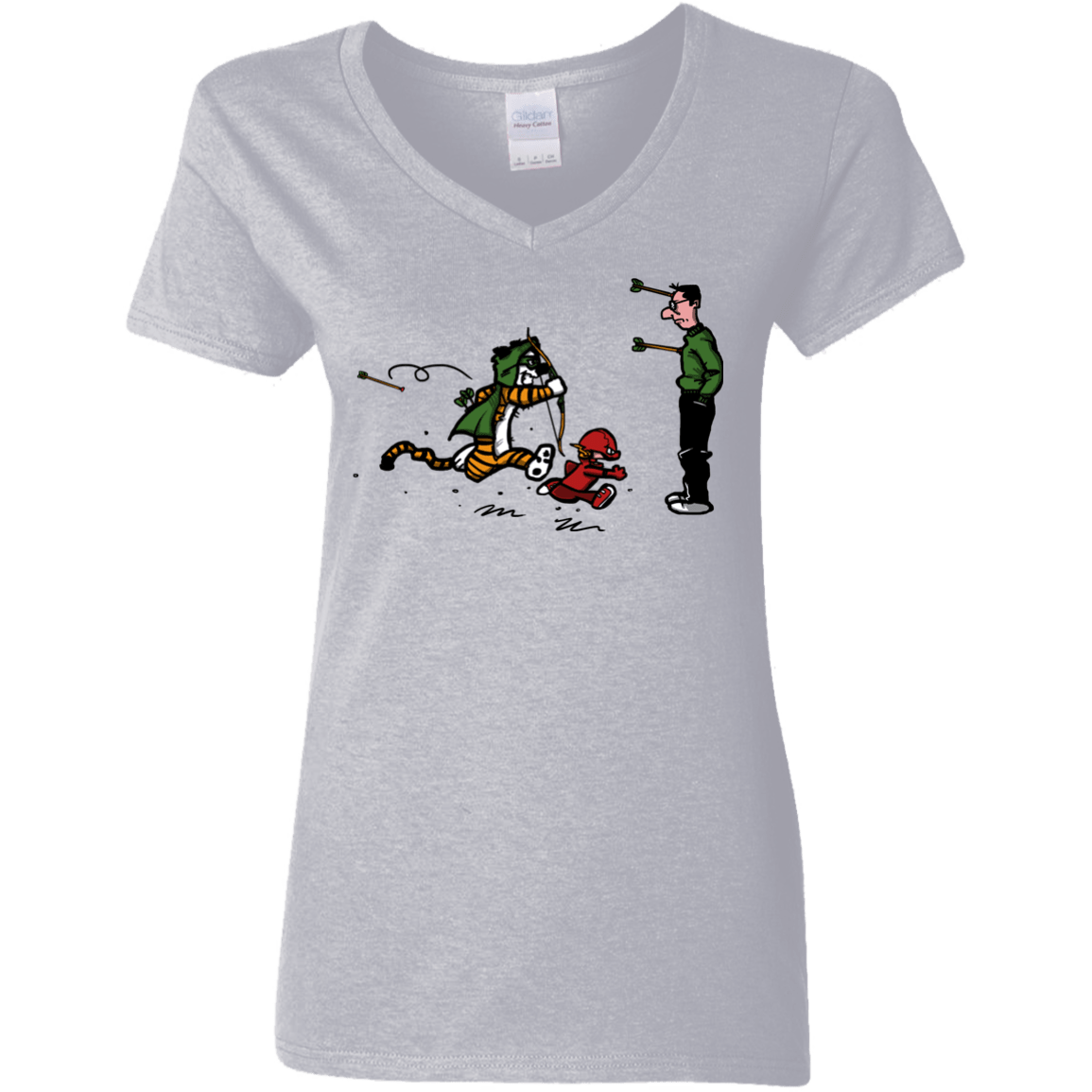 T-Shirts Sport Grey / S Heroes At Work Women's V-Neck T-Shirt