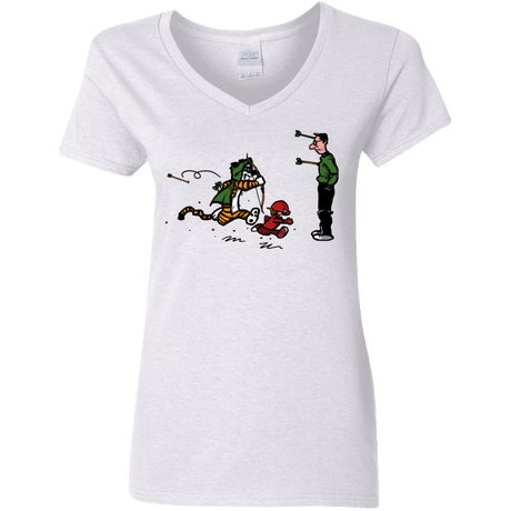 T-Shirts White / S Heroes At Work Women's V-Neck T-Shirt