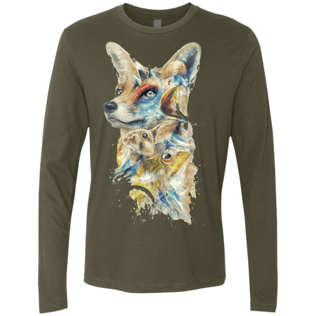 T-Shirts Military Green / Small Heroes of Lylat Star Fox Men's Premium Long Sleeve