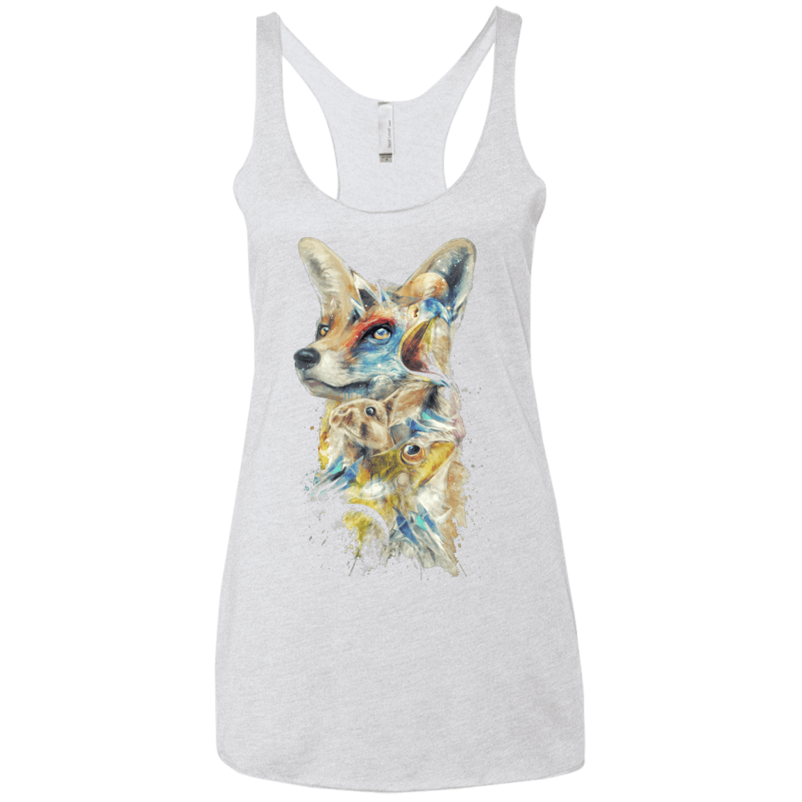 T-Shirts Heather White / X-Small Heroes of Lylat Star Fox Women's Triblend Racerback Tank
