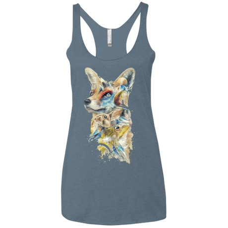 T-Shirts Indigo / X-Small Heroes of Lylat Star Fox Women's Triblend Racerback Tank