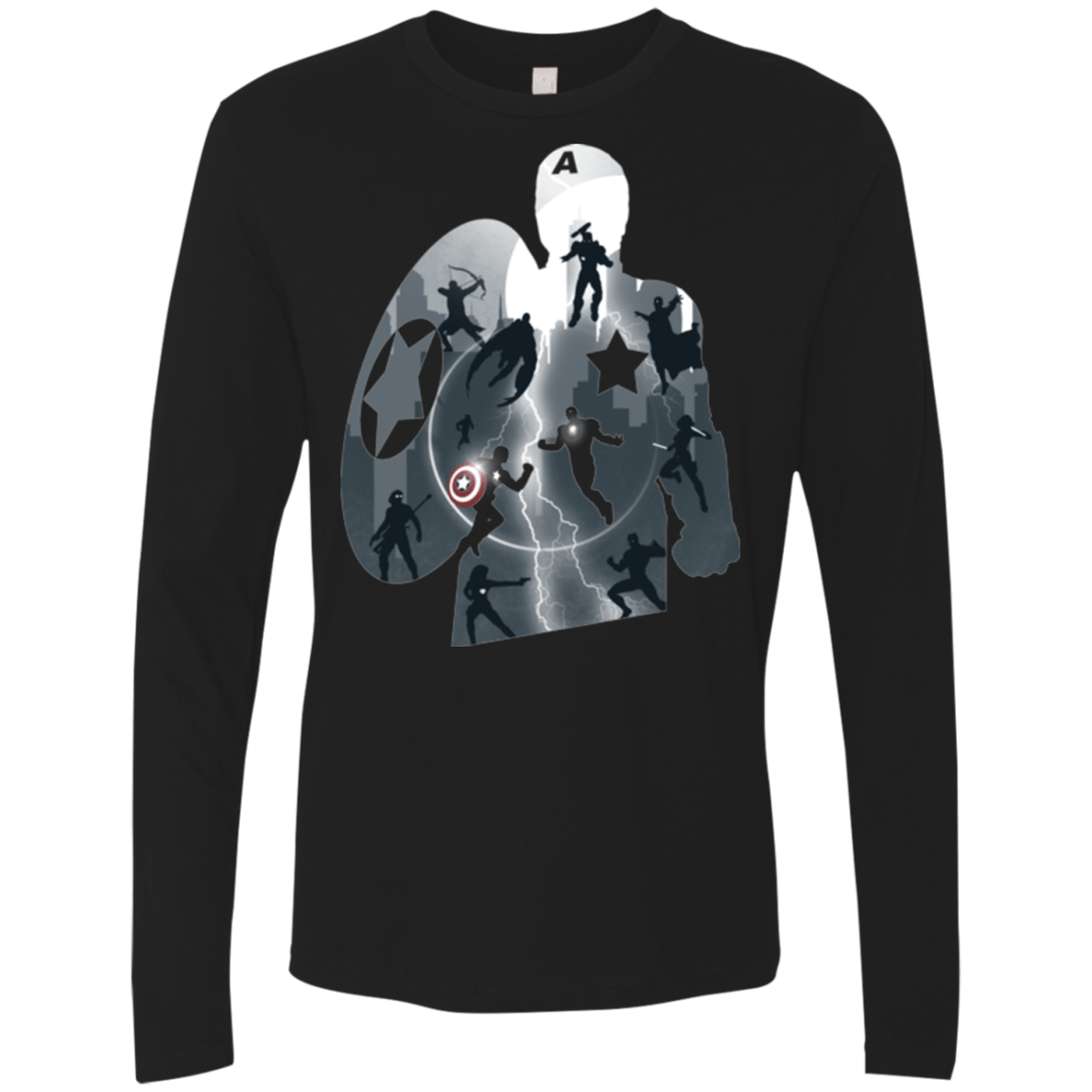 T-Shirts Black / Small Heroes War Men's Premium Long Sleeve