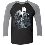 T-Shirts Vintage Black/Premium Heather / X-Small Heroes War Men's Triblend 3/4 Sleeve