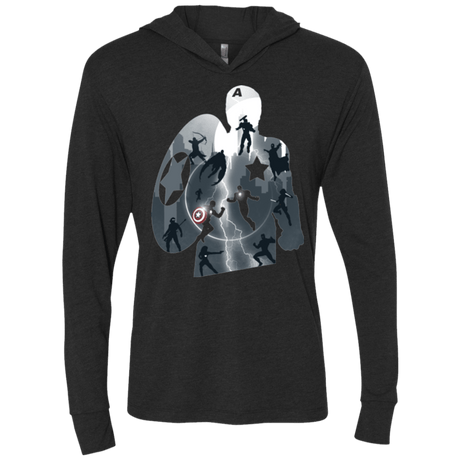 T-Shirts Vintage Black / X-Small Heroes War Triblend Long Sleeve Hoodie Tee